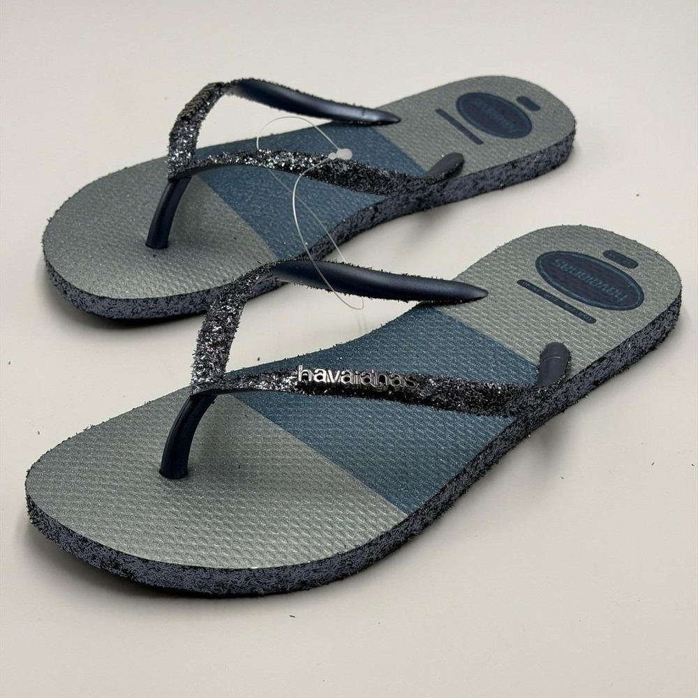 W's 7/8 | Havaianas Sunset Stardust Glitter flip flops / sandals  | SLGL0033 - Picture 6 of 8